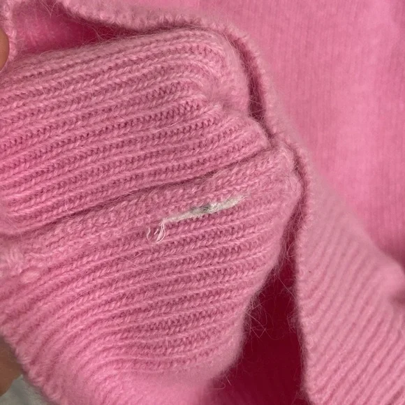 VINTAGE Bonwit Teller Barbie Pink Cropped Wool Sweater size Small - Picture 7 of 15
